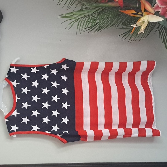 Men's USA Flag Tank Top America Stars & Stripes Size XL - Picture 7 of 7